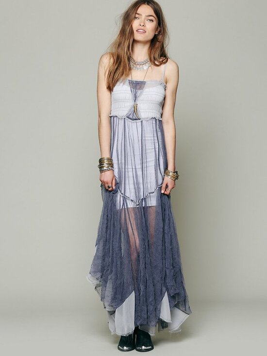 Free People Intimately Dresses & Skirts - NWOT FREE PEOPLE INTIMATELY RAW TULLE MAXI SHEER MAXI SIZE M